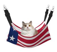 XZDAL Velvety Soft Liberian flag Hammock M for Pet Cats, Adjustable with Metal Hooks, Double-Sided for Ultimate Comfort