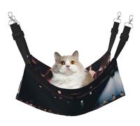 XZDAL Velvety Soft On Stage Hammock L for Pet Cats, Adjustable with Metal Hooks, Double-Sided for Ultimate Comfort