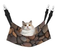 XZDAL Velvety Soft Pebbles in the beach Hammock L for Pet Cats, Adjustable with Metal Hooks, Double-Sided for Ultimate Comfort