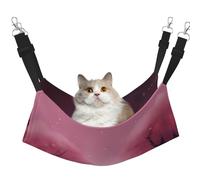 XZDAL Velvety Soft Romantic Vibes Hammock L for Pet Cats, Adjustable with Metal Hooks, Double-Sided for Ultimate Comfort