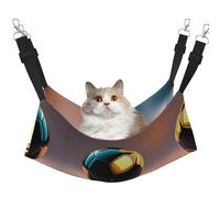 XZDAL Velvety Soft soccer on the background Hammock M for Pet Cats, Adjustable with Metal Hooks, Double-Sided for Ultimate Comfort