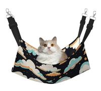 XZDAL Velvety Soft The sky in the dark Hammock M for Pet Cats, Adjustable with Metal Hooks, Double-Sided for Ultimate Comfort