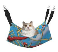 XZDAL Velvety Soft Thrill Seeker Hammock L for Pet Cats, Adjustable with Metal Hooks, Double-Sided for Ultimate Comfort