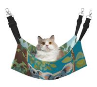 XZDAL Velvety Soft Two happy koalas Hammock L for Pet Cats, Adjustable with Metal Hooks, Double-Sided for Ultimate Comfort