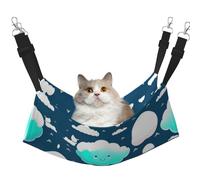 XZDAL Velvety Soft Two shy clouds Hammock L for Pet Cats, Adjustable with Metal Hooks, Double-Sided for Ultimate Comfort