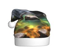 XZDAL Waterfall Views Adult Christmas Hat Plush Holiday Party Costume Accessory for Festivals and Events