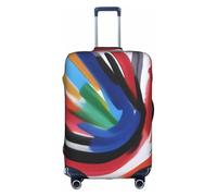 XZDCAL a Brushstrokes Luggage Suitcase Cover.The cover does not include the suitcase itself, White, XL