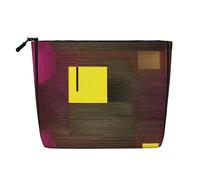 XZDCAL a Live Performance Single-Layer Linen-Look Makeup Pouch with Zipper Ensuring for Your Daily or Travel Needs, Black, One Size