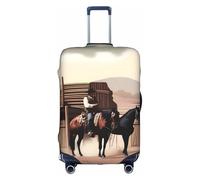 XZDCAL a Wild West Life Luggage Suitcase Cover.The cover does not include the suitcase itself, White, M