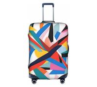XZDCAL Abstract Art Luggage Suitcase Cover.The cover does not include the suitcase itself, White, M