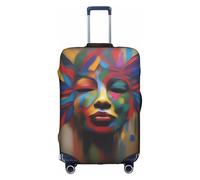 XZDCAL Brushstrokes Luggage Suitcase Cover.The cover does not include the suitcase itself, White, XL