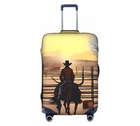 XZDCAL Cowboy Chronicles Luggage Suitcase Cover.The cover does not include the suitcase itself, White, L