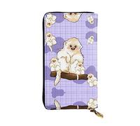 XZDCAL Cute golden monkey Fashionable Leather Long Clutch Wallet for Girls and Women with Multiple Compartments, Black, One Size