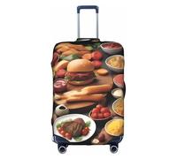 XZDCAL Delicious Feast Luggage Suitcase Cover.The cover does not include the suitcase itself, White, L