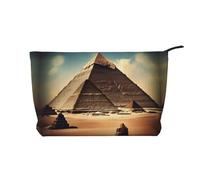 XZDCAL Dreaming of the Pyramids of Khufu Corduroy Makeup Bag with A Sturdy Lining for Travel and Daily Use, Black, One Size