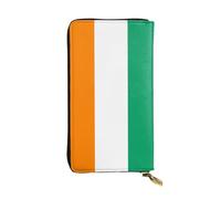 XZDCAL Flag of Cote d'Ivoire Fashionable Leather Long Clutch Wallet for Girls and Women with Multiple Compartments, Black, One Size