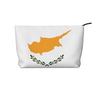 XZDCAL Flag of Cyprus Corduroy Makeup Bag with A Sturdy Lining for Travel and Daily Use, Black, One Size