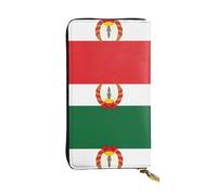 XZDCAL Flag of Mahabad Fashionable Leather Long Clutch Wallet for Girls and Women with Multiple Compartments, Black, One Size