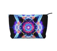 XZDCAL Four Dimensional Space Corduroy Makeup Bag with A Sturdy Lining for Travel and Daily Use, Black, One Size