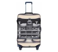 XZDCAL HorrorHaven Luggage Suitcase Cover.The cover does not include the suitcase itself, White, M
