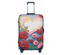 XZDCAL Love in Bloom Luggage Suitcase Cover.The cover does not include the suitcase itself, White, M
