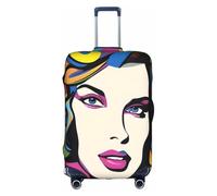 XZDCAL Modern Pop Art Luggage Suitcase Cover.The cover does not include the suitcase itself, White, S