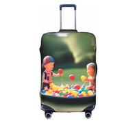 XZDCAL Outdoor Fun Luggage Suitcase Cover.The cover does not include the suitcase itself, White, XL