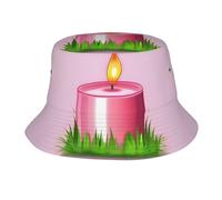 XZDCAL Pink candle Bucket Hat - Lightweight and Breathable Outdoor Headgear for Gardening, Camping, Hiking, Fishing, and More!, Black, One size