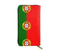 XZDCAL Portuguese flag Fashionable Leather Long Clutch Wallet for Girls and Women with Multiple Compartments, Black, One Size