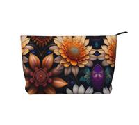 XZDCAL Sunflower welfare Corduroy Makeup Bag with A Sturdy Lining for Travel and Daily Use, Black, One Size