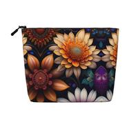XZDCAL Sunflower welfare Single-Layer Linen-Look Makeup Pouch with Zipper Ensuring for Your Daily or Travel Needs, Black, One Size