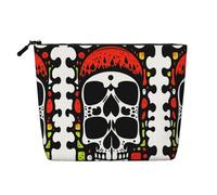 XZDCAL Two heads put together Single-Layer Linen-Look Makeup Pouch with Zipper Ensuring for Your Daily or Travel Needs, Black, One Size