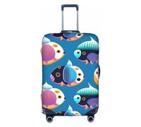 XZDCAL Weird fish Luggage Suitcase Cover.The cover does not include the suitcase itself, White, L