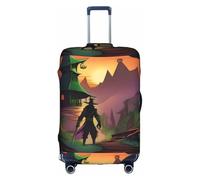 XZDCAL WickedWanderers Luggage Suitcase Cover.The cover does not include the suitcase itself, White, L