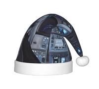 XZDDG Cabin of the Future Holiday Plush Hat for Event Party Dress-up, Fluffy Trimmed Cap with Pom Top