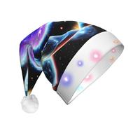XZDDG Cosmic Stars Christmas Light-Up Adult Hat, Plush Holiday Decoration for Parties, Festivals, Events