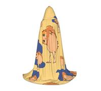 XZDDG Crooked Owl Hooded Cape M for Teenagers Cosplay Cloak Masquerade Costume for Stage Theme Party