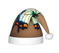 XZDDG Cute little butterfly Holiday Plush Hat for Event Party Dress-up, Fluffy Trimmed Cap with Pom Top