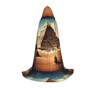 XZDDG Dreaming of the Pyramids of Khufu Hooded Cape S for Teenagers Cosplay Cloak Masquerade Costume for Stage Theme Party