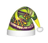 XZDDG Frog in a pond Holiday Plush Hat for Event Party Dress-up, Fluffy Trimmed Cap with Pom Top