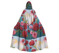 XZDDG Halloween Love in Bloom Hooded Cloak Adult Costume Cape Cosplay Masquerade Stage Party Carnival