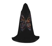 XZDDG Mystery Butterfly Hooded Cape S for Teenagers Cosplay Cloak Masquerade Costume for Stage Theme Party