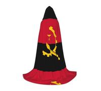 XZDDX Angola Flag Hooded Cape M For Teenagers Halloween Cosplay Cloak Masquerade Costume Carnival Role Play