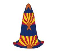 XZDDX Arizona Flag Hooded Cape L For Teenagers Halloween Cosplay Cloak Masquerade Costume Carnival Role Play