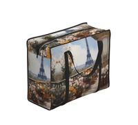 XZDDX Beautiful Eiffel Tower Foldable Shopping Bag Full Print Polyester Large Capacity For Picnic Travel Camping