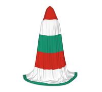 XZDDX Bulgarian Flag Hooded Cape L For Teenagers Halloween Cosplay Cloak Masquerade Costume Carnival Role Play
