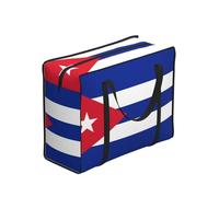 XZDDX Cuban flag Foldable Shopping Bag Full Print Polyester Large Capacity For Picnic Travel Camping