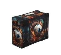 XZDDX Firecracker Soccer Foldable Shopping Bag Full Print Polyester Large Capacity For Picnic Travel Camping