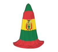 XZDDX Flag of Bolivia Hooded Cape L For Teenagers Halloween Cosplay Cloak Masquerade Costume Carnival Role Play