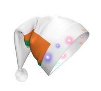 XZDDX Flag of Ivory Coast Christmas Light-Up Decorative Hat for Adult â€“ LED Flashing Holiday Party Headwear